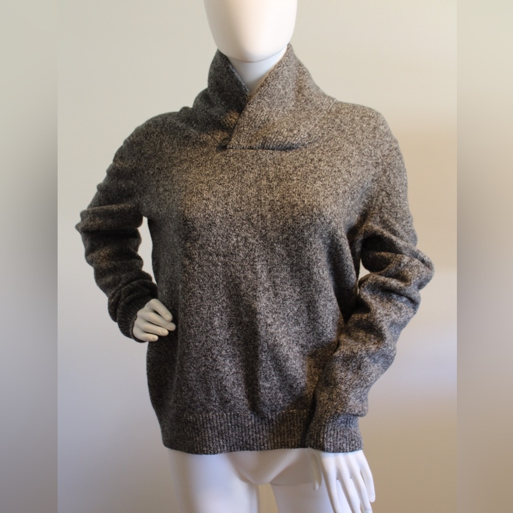 Banana Republic Gray Shawl Collar Pullover Long Sleeve Men’s Sweater Size Small - Picture 5 of 11